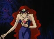 Endymion now restored turns his red rose on Queen Beryl.