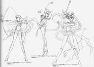 Super Sailors Moon Mercury and Mars Sketch