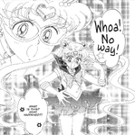 Sailor Moon after transforming for the first time in Act 1.