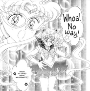 Sailor Moon after transforming for the first time in Act 1.