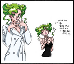 Official Art of Tellu, also in her white coat. Art by Ikuko Itoh.