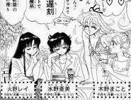 Dorosłe Inner Senshi. Od lewej: Rei Hino, Ami Mizuno, Minako Aino, Makoto Kino