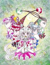 Sailor Quartetto y Chibi Moon