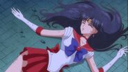 Sailor Mars after being hit by Zoisite's attack