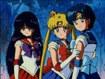 Sailor Moon, Mercury and Mars after Nephrite's death