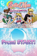 Sailor Moon La Luna Splende - menú de inicio DS