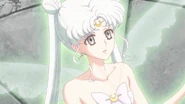Queen Serenity as a hologram