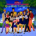 Usagi, Chibiusa, Mamoru, Ami, Rei, Makoto, Minako, Haruka, Michiru, Hotaru i Three Lights na okładce płyty Sailor Moon Sailor Stars Best Song Collection