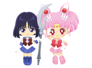 Sailor Saturn & Sailor Chibi Moon