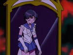 Super Sailor Mercury trapped in one of Queen Nehelenia's dream-mirrors