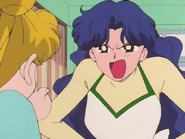 Ikuko yelling at Usagi for making such a big deal about food.