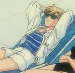 Haruka's outfit while at Mamo's hotel