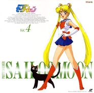 Sailor Moon and Luna on the cover of laserdisc 4 of the first series