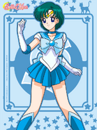 Sailor Mercury on a bonus card from a French DVD box set