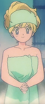 Minako with her hair up