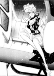 Haruka dropping off Chibiusa in her helicopter.