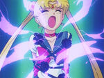 Sailor Moon being attacked by Evil Endymion