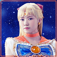 Mayu Tamura as Sailor Venus in the 2018 Nogizaka46 musical.