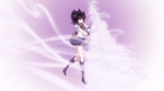 Sailor Saturn swings the Silence Glaive