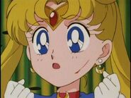 Sailor Moon with a cut on her face