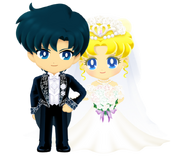 Usagi Tsukino (Bride) with Mamoru