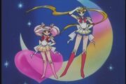 Super Sailor Moon and Super Sailor Chibi Moon - Double Henshin