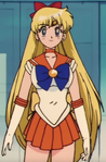 Minako as Sailor Venus without the mask on