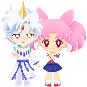 Chibi-Usa (School Uniform) & Helios