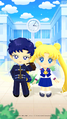 Kou Seiya (School Uniform) and Usagi Tsukino (School Uniform)