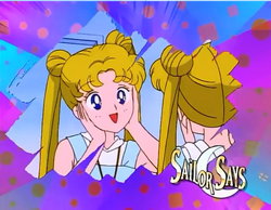 A screencap the Sailor Says segment in episode 14, "Shutter Bugged". This particular segment comments briefly on the importance of internal beauty vs