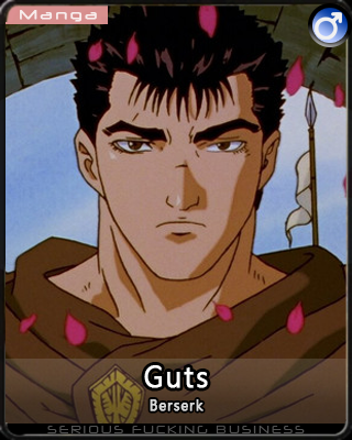 Was rewatching the 90's anime adaptation and Guts face in this