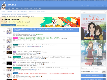 reddit anime site