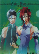 This is a postcard featuring Luca and Judas.