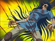 Kanon sufriendo las agujas de Milo.