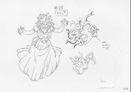 Diseño de Medusa en el anime.