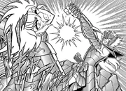 Isaac golpea a Kanon.