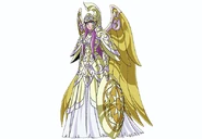 Cloth de Athena portada por Saori en Saint Seiya Ω