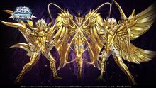 God Cloths de Leo, Aries y Sagitario en Saint Seiya Online: Movement of God