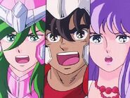 Athena, Seiya y Shun