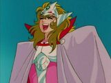 Misty laughs at Seiya's challenge