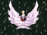 Primera versión de la Cloth de Cisne en el Anime.