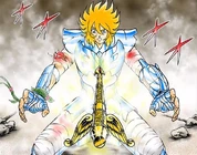 Hyōga es atacado por Gestalt.