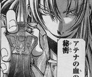 Aspros con un frasco que contiene la Sangre de .