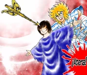 Saori detiene la flecha.