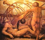 Imagen del relato mitológico de la castración de Urano.