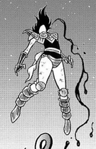 Shaina siendo pateada por Bellerophōn.