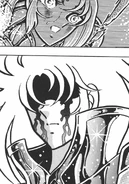 Mu viendo que Saga, Camus y Shura sufrían por dentro.