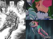 Cambio del manga al anime.