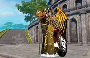 Cloth de Athena portada por Saori en Saint Seiya Online