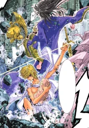 Aiolos salva a la bebe Athena del Patriarca.